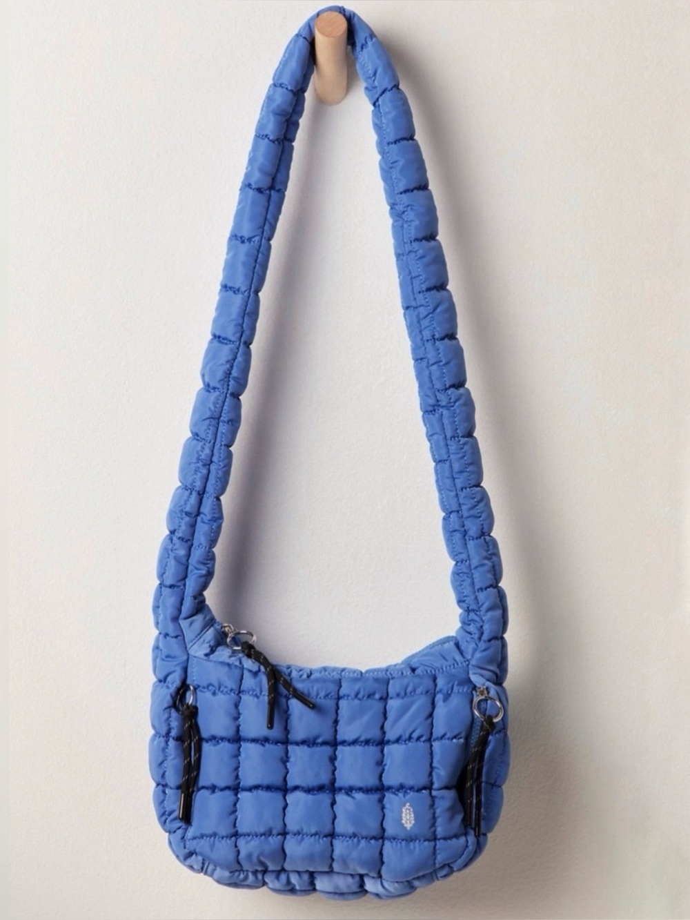 Free People Movement Blueberry Blue Quilted Baby Carryall Sling Bag